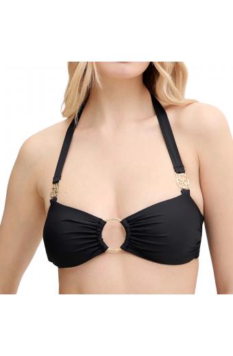 Guess Top Ring Bandeau Sopra Μαύρο