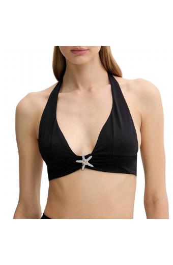 Guess Top Halter Sopra Μαύρο 