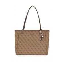 Guess Noelle Γυναικεία Τσάντα Ώμου Καφέ