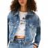Tommy Hilfiger Girl Back Logo Cropped Oversized Denim Jacket