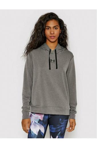 Under Armour Rival Γυναικείο Φούτερ με Κουκούλα Γκρι