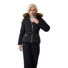 Guess New Fatema Short Belted Puffer Μαύρο