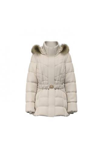 Guess Short Belted Puffer Μπέζ