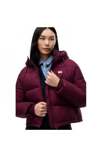Tommy Jeans Hooded Puffer Jacket calypso berry