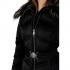 Guess Alienor Long Belted Puffer Μαύρο