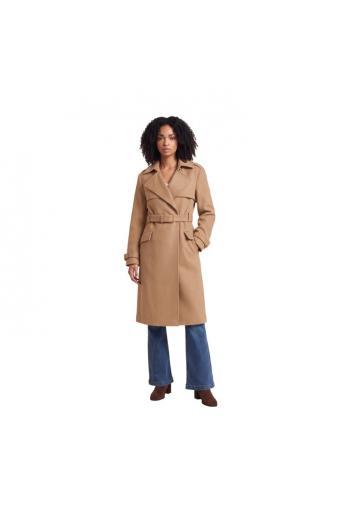 Guess παλτό Eve Melton Trench Μπέζ