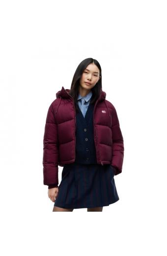 Tommy Jeans Hooded Puffer Jacket calypso berry