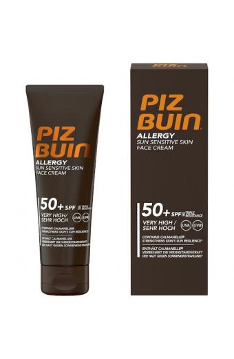 Piz Buin Sensitive Cream Αδιάβροχη Αντηλιακή Κρέμα Προσώπου SPF50 50ml