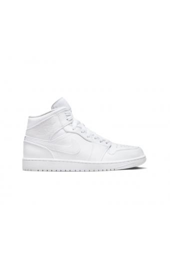 Jordan 1 Mid Triple White
