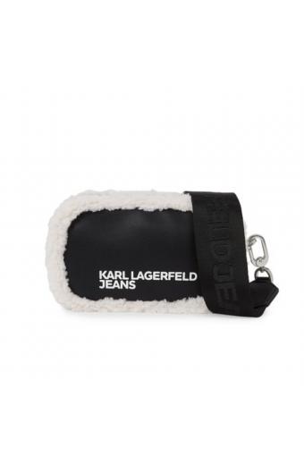 Karl Lagerfeld Jeans Τσάντα Χιαστί Μαύρη