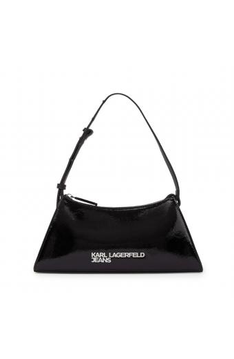  Karl Lagerfeld Jeans Τσάντα Μαύρη Λουστρίνη
