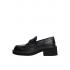 Tommy Hilfiger Δερμάτινα Γυναικεία Loafers Μαύρο