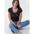 Armani Exchange Γυναικείο T-shirt Μαύρο
