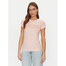 Guess T-Shirt Γυναικείο Ροζ Slim Fit