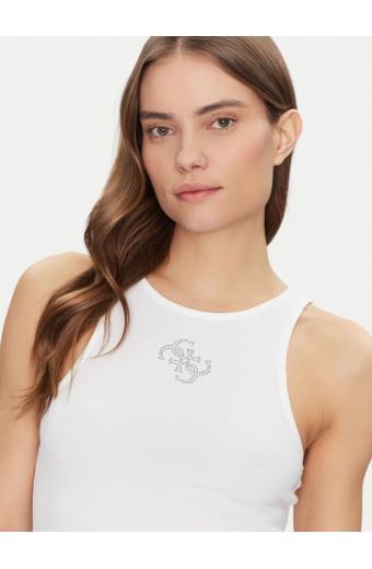 Guess Τοπ Λευκό Regular Fit