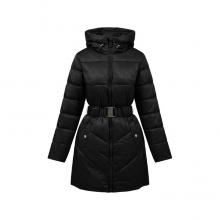 Guess Seline Logo Midi Puffer Μαυρο