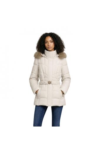 Guess Short Belted Puffer Μπέζ