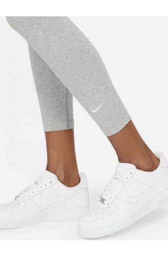 Nike Essentials Γυναικείο Cropped Κολάν Ψηλόμεσο Γκρι