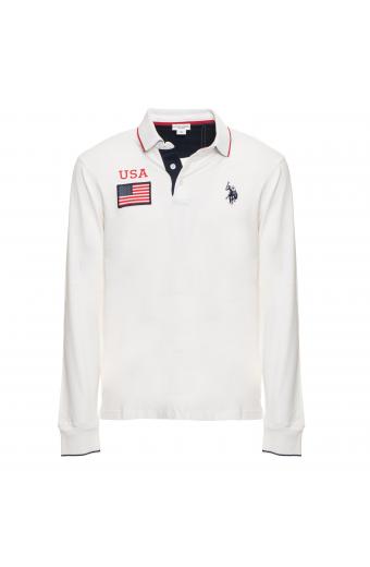 Us polo Assn Ανδρική Μπλούζα Polo Λευκό