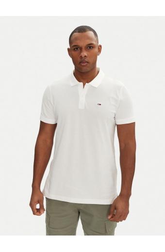 Tommy Hilfiger Polo Μπλούζα Κοντομάνικη Λευκή
