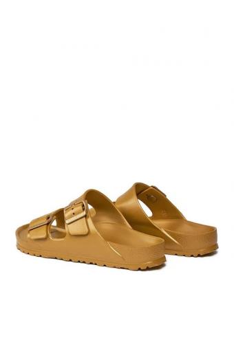 Birkenstock Arizona Eva Γυναικεία Ανατομικά Σανδάλια Glamour Gold