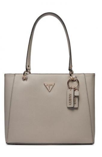 Guess Noelle Γυναικεία Τσάντα Ώμου Γκρι 