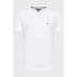 Tommy Hilfiger Ανδρικό T-shirt Κοντομάνικο με Λαιμόκοψη Τύπου V Λευκό