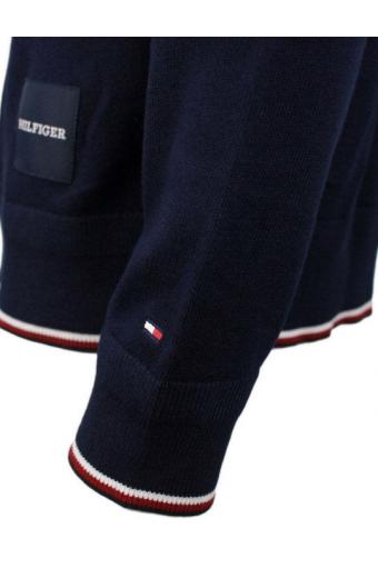 Tommy Hilfiger Ανδρική Ζακέτα με Κουμπιά Navy Μπλε