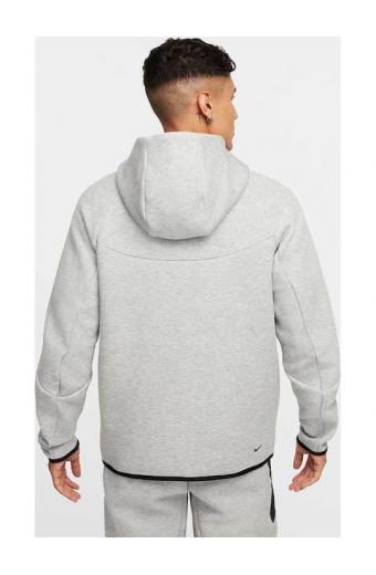 NikeTech Fleece Windrunner Ζακέτα με Κουκούλα Γκρι