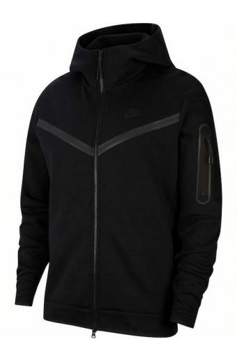 Nike Tech Fleece Φούτερ με Κουκούλα Μαύρη