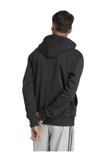 AdidasΦούτερ Fleece με Κουκούλα Μαύρο