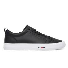 Tommy Hilfiger Ανδρικά Δερμάτινα Sneakers Μαύρα