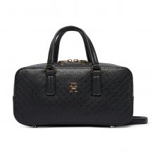 Tommy Hilfiger Δερμάτινη Τσάντα Ώμου Μαύρη Tommy Hilfiger Δερμάτινη Τσάντα Ώμου Μαύρη