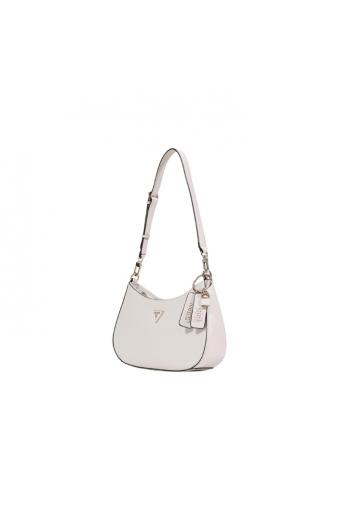 Guess Γυναικεία Τσάντα Ωμου NOELLE II TOP ZIP Λευκό