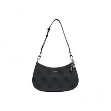 Guess Γυναικεία Τσάντα Ωμου NOELLE II TOP ZIP Γκρί