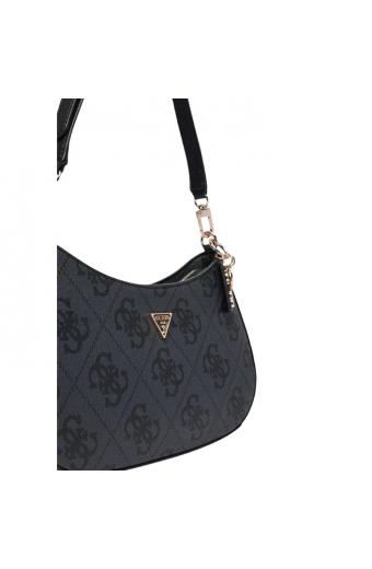 Guess Γυναικεία Τσάντα Ωμου NOELLE II TOP ZIP Γκρί