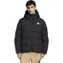 Adidas Essentials Climawarm 3 Stripes Puffer Down Hooded Μαύρο