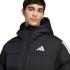 Adidas Essentials Climawarm 3 Stripes Puffer Down Hooded Μαύρο