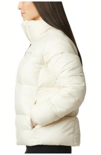 Columbia Κοντό Γυναικείο Puffer Μπουφάν Λευκό