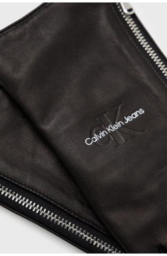 Calvin Klein Μαύρα Γυναικεία Δερμάτινα Γάντια
