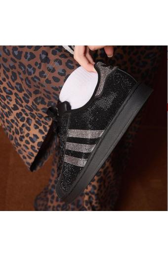 Adidas Originals Superstar II beaded trainers in black 