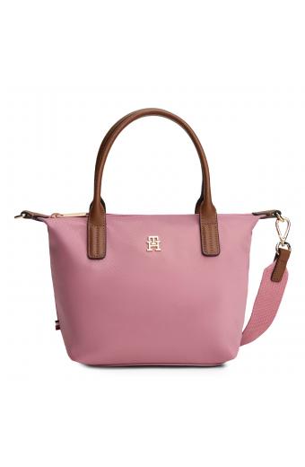 Tommy Hilfiger Popette Γυναικεία Τσάντα Ώμου Ρόζ
