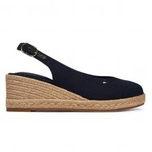 Tommy Hilfiger Εσπαντρίγιες Mid Wedge Espad Slingback Σκούρο μπλε