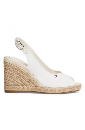 Tommy Hilfiger Flag.Slingback Εσπαντρίγιες Ψηλή Άσπρο