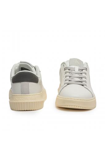 Calvin Klein Δερμάτινα Sneakers Creamy White