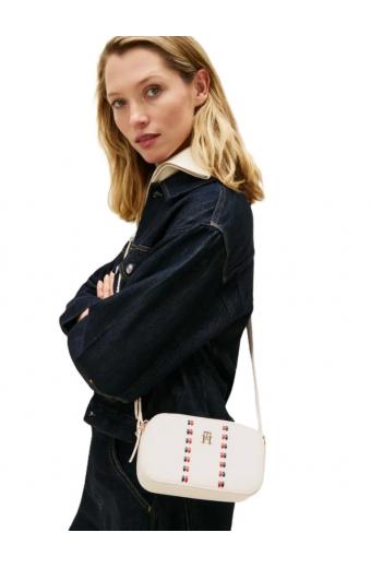 Tommy Hilfiger Γυναικεία Τσάντα Χιαστί Εκρού