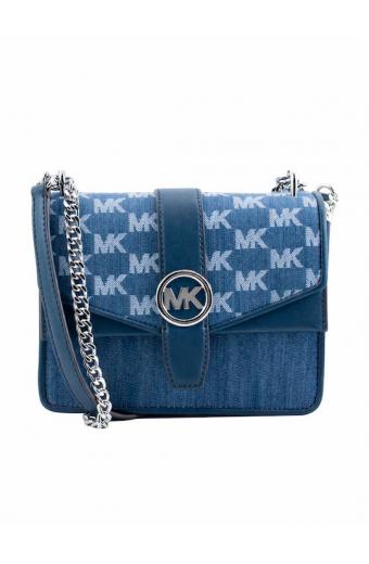Michael Kors Greenwich Υφασμάτινη Γυναικεία Τσάντα Ώμου