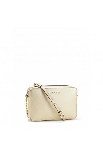 Michael Kors Jet Set Saffiano Τσάντα Ωμου Gold