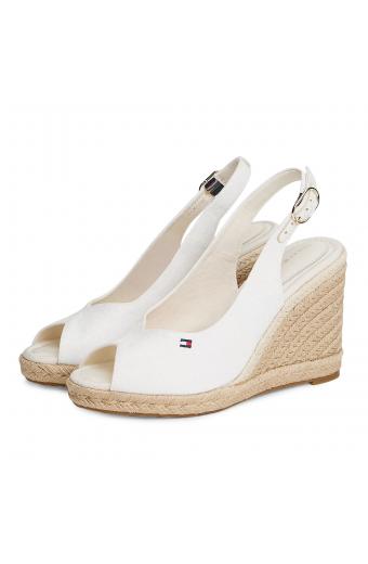 Tommy Hilfiger Flag.Slingback Εσπαντρίγιες Ψηλή Άσπρο
